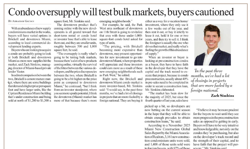 Condo oversupply will test bulk markets, buyers cautioned